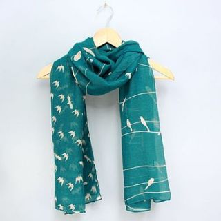 birds on a wire scarf by lisa angel