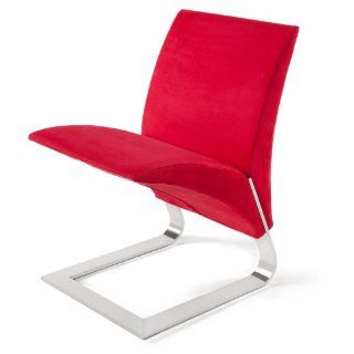 Red Upholstered Microfiber Bouncy Dining or Desk Chair  
