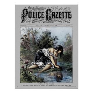 Police Gazette poster Insane Woods