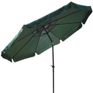 10 Foot Green Market Umbrella Large, Tilt and Crank Features, Awning Brand New. With Flap.  Patio Umbrellas  Patio, Lawn & Garden