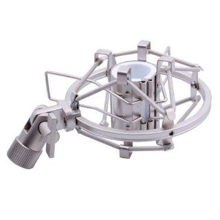 Generic Silver Mic Shock Mount For Small Diameter Microphone 22mm 24mm Musical Instruments