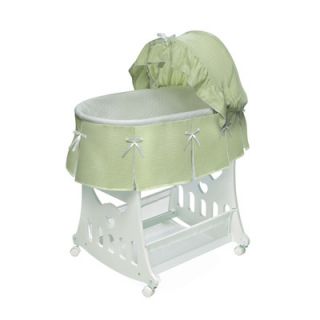 badger basket waffle pleated bassinet with toy box