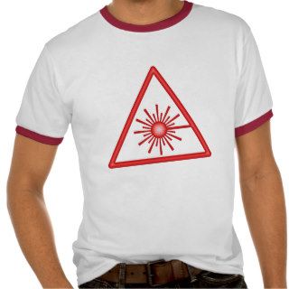 Red Laser Warning T Shirt