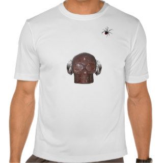 Chocolate Skull with Horns 2 n Spider T shirts