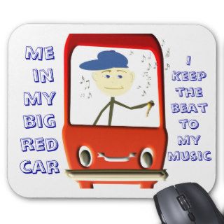 Big red car Cartoon  mousepad