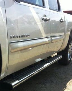 07 13 Silverado and Sierra 4 Door OEM Chrome 6" Oval Assist Side Step Bars by GM Automotive