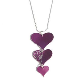 rococo triple heart pendant by marion made