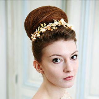 petworth gold acorn and pearl wedding tiara by cherished