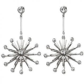 R.J. Graziano Starburst Design Crystal Drop Earrings