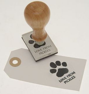 paw print personalised stamp by thelittleboysroom
