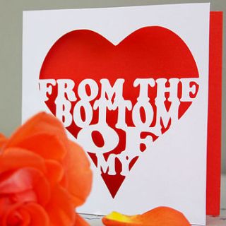 'from the bottom of my heart' card by whole in the middle