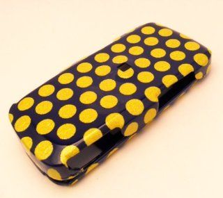 Samsung T301G Tracfone Yellow Polka Dots Design Case Skin Cover Protector Hard Plastic Cell Phones & Accessories