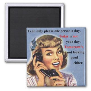 Today is not your day retro image mug refrigerator magnets