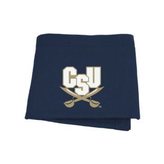 Charleston Southern Navy Sweatshirt Blanket 'CSU Swords Logo'  Sports Fan Throw Blankets  Sports & Outdoors