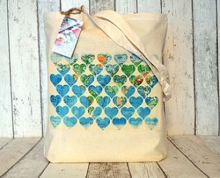 world map hearts cotton tote bag by ceridwen hazelchild design