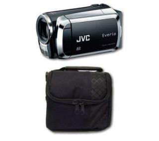 JVC Everio S GZMS130 16GB Black Camcorder and Bag —