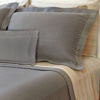 Diamante Grey Matelasse Standard size Sham Pillowcases & Shams