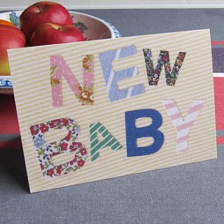 pack of five 'new baby' cards by gracie collins