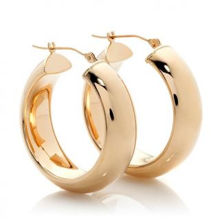 Michael Anthony Jewelry® 10K Gold Polished Wide Hoop Earrings