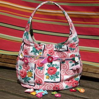 one off pink vintage handbag by angel lodge studio