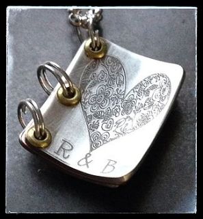 vintage personalised story book necklace by twisted typist