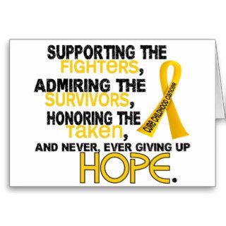 Supporting Admiring Honoring 3.2 Childhood Cancer Greeting Card