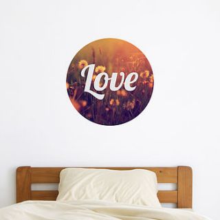 vintage 'love' photo wall sticker by oakdene designs