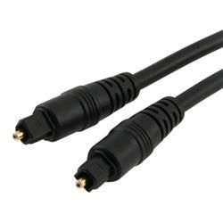 12 foot Black Digital Optical Audio TosLink Cable Male to Male Eforcity A/V Cables