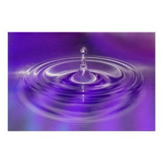 Purple Water Drop Poster