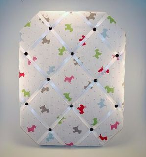 scottie dog fabric noticeboard by anne marie at heavenlyhearts
