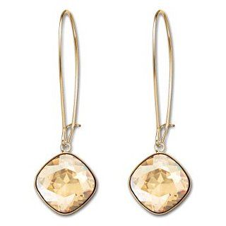 Swarovski Crystal Thankful Earrings Gold Jewelry