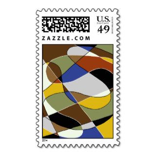 Modern art postage stamp