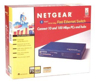 Netgear Fs308 10/100 8Pt Ds Swch with INT P/S & Uplink Button Electronics