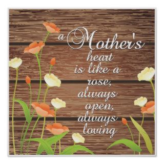 Mother's Day Flowers and Message Print