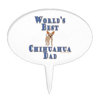 World's Best Chihuahua Dad Cake Topper