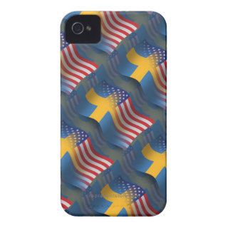 Swedish American Waving Flag iPhone 4 Cover