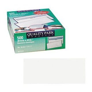 Reveal N Seal Business Envelope, Contemporary, #10, White, 500/Box 