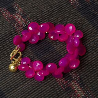 pink chalcedony gemstone bracelet by rochelle shepherd jewels