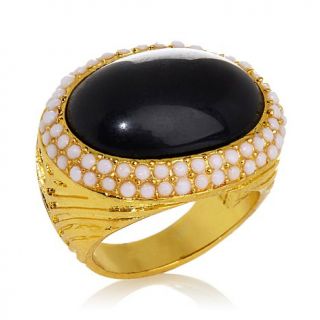 IMAN Global Chic Glam to the Max 2 Tone Jeweled Ring