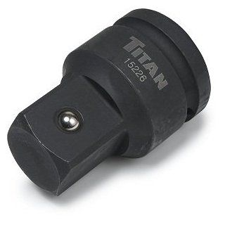 Titan 15226 Impact Socket Adapter 3/4" Female to 1" Male Automotive