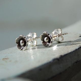sterling silver flower earrings by penelopetom direct ltd