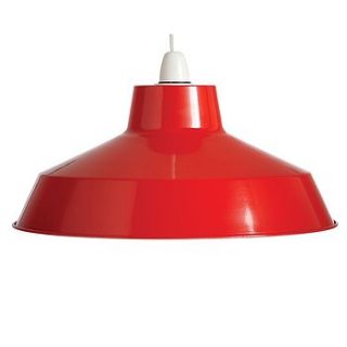 retro style red pendant shade light fitting by country lighting