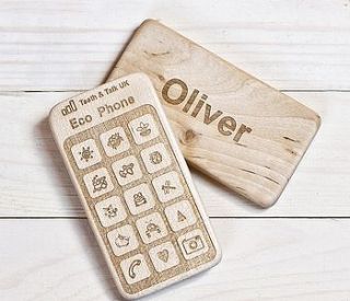 personalised eco phone toy by wooden toy gallery