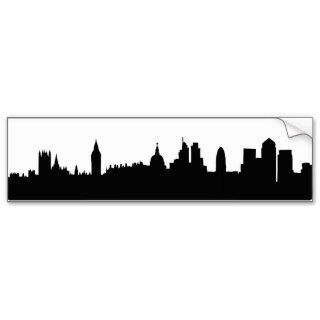 London skyline silhouette cityscape bumper stickers