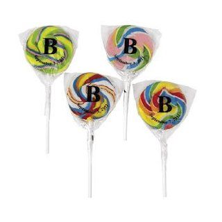 Personalized Monogram Rainbow Swirl Pops   Wedding Supplies & Party Favors  Candy  Grocery & Gourmet Food