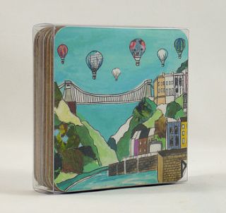 set of six bristol coasters by emmeline simpson