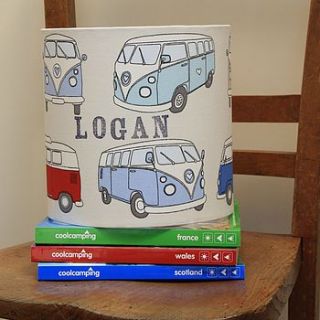 personalised camper van lampshade by buttons & moon