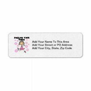 Ballerina Follow Your Toes T shirts and Gifts Labels