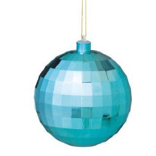 Small Turquoise Disco Ball Ornament 2   Christmas Ball Ornaments