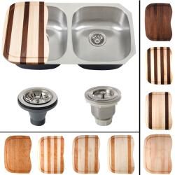 Ticor Stainless Steel 16 guage Undermount Kitchen Sink and Kobi Cutting Board Ticor Kitchen Sinks